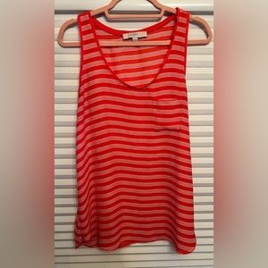 Ann Taylor loft sleeveless striped blouse size medium